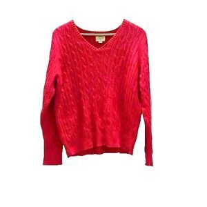 St Johns Bay Womens Pink Knit Sweater Size PXL